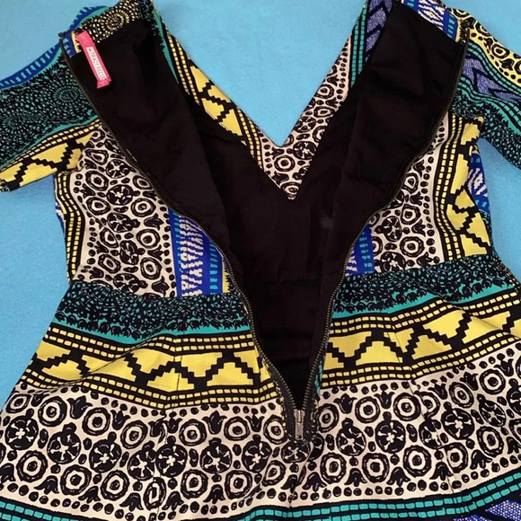 ANTHROPOLOGIE PLENTY BY TRACY REESE  pleated mini dress v neck fully lined SZ 12 - Picture 6 of 14